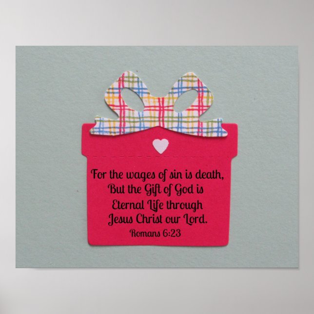 Póster Romanos 6:23 Porque el pecado es la muerte... (Frente)