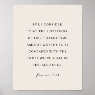 Póster Romanos 8:18 Versículo de la Biblia