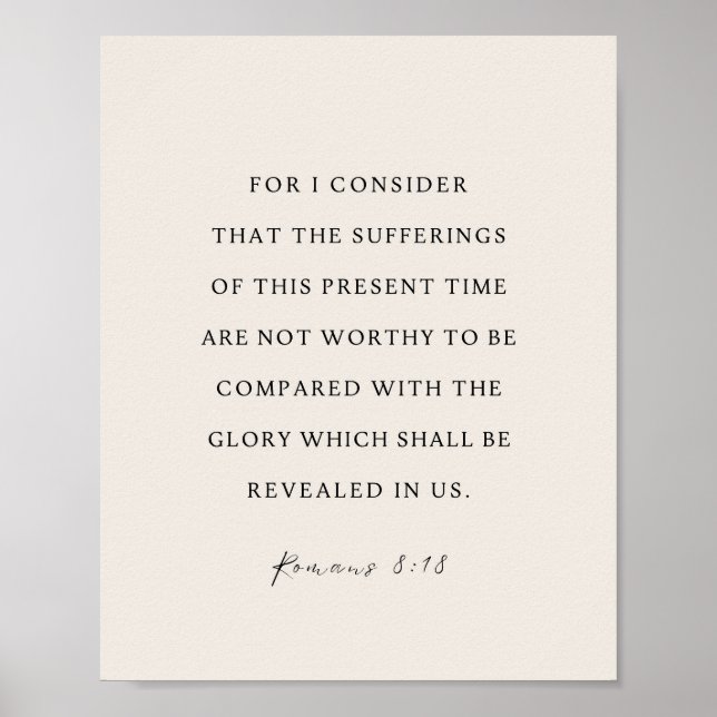 Póster Romanos 8:18 Versículo de la Biblia (Frente)