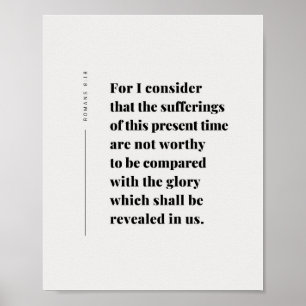Póster Romanos 8:18 Versículo de la Biblia