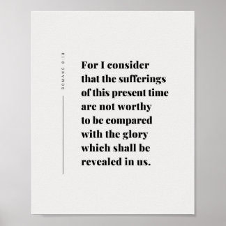 Póster Romanos 8:18 Versículo de la Biblia