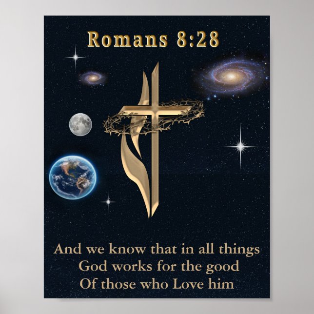 Póster Romanos 8:28 (Frente)
