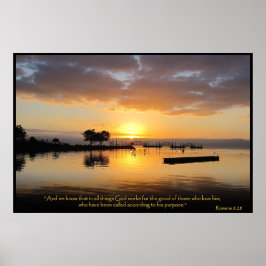 Póster Romanos 8:28 Biblia cristiana versus Poster