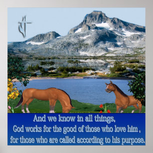 Póster Romanos 8:28 poster