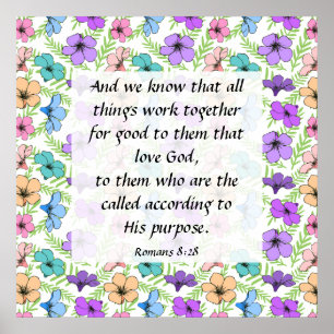 Póster Romanos 8:28 Poster