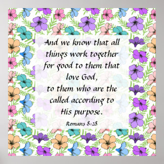 Póster Romanos 8:28 Poster