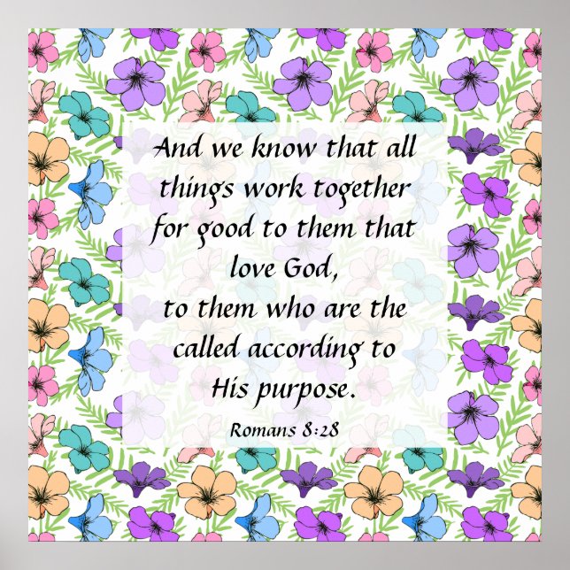 Póster Romanos 8:28 Poster (Frente)