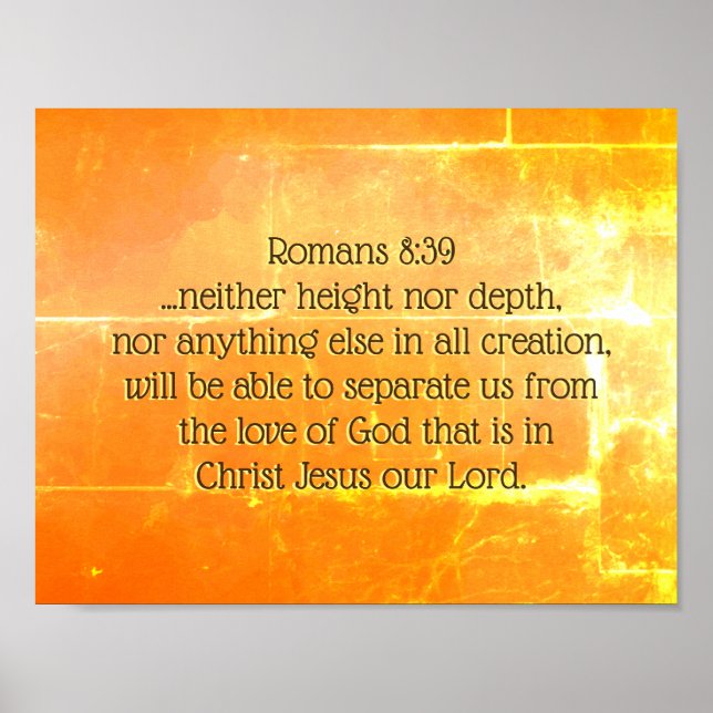 Póster Romanos 8:39 El amor de Dios en Cristo Jesús, Bibl (Frente)