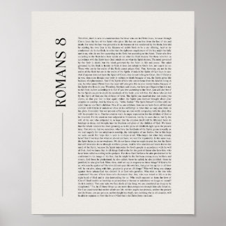 Póster Romans 8 Full Bible Chapter