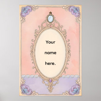 Póster Romantic Blush Vanity Poster