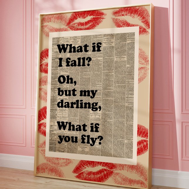 Póster Romantic Motivational Quote Newspaper Wall Art  (Subido por el creador)