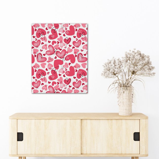 Póster Romantic Valentines Heart Wall Art (Valentines Heart Wall Art)