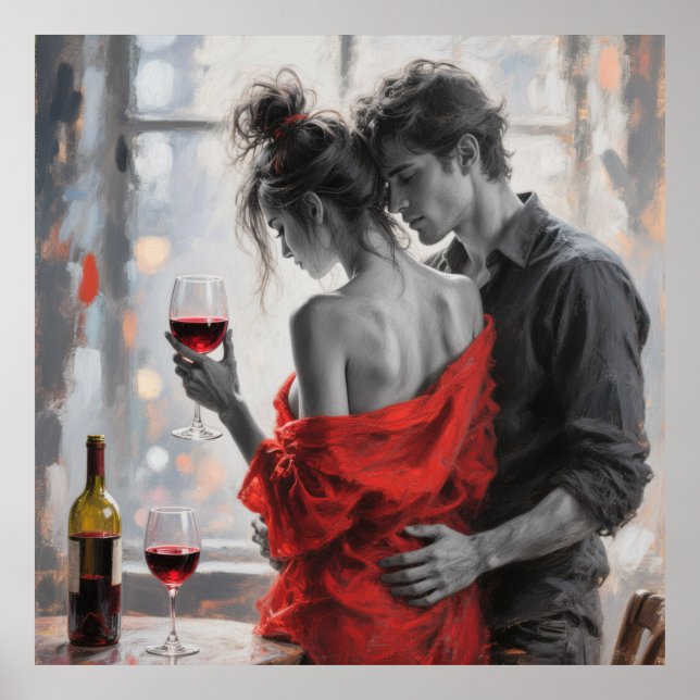 Póster Romantic Wine Moment (Frente)