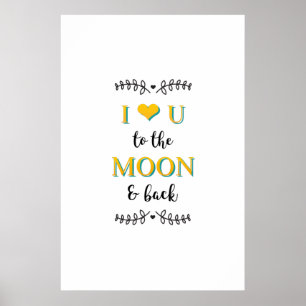 Póster romántico con cita de amor