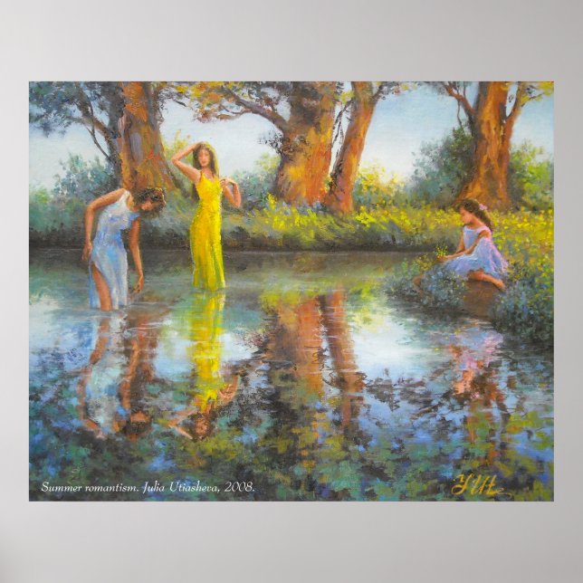Póster Romántismo de verano. (Frente)