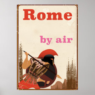 Póster Rome Gladiator air travel poster