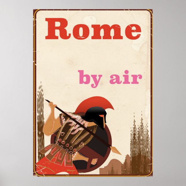 Póster Rome Gladiator air travel poster (Frente)