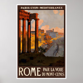 Póster Rome Travel Poster Italy Art Roman Print Italian