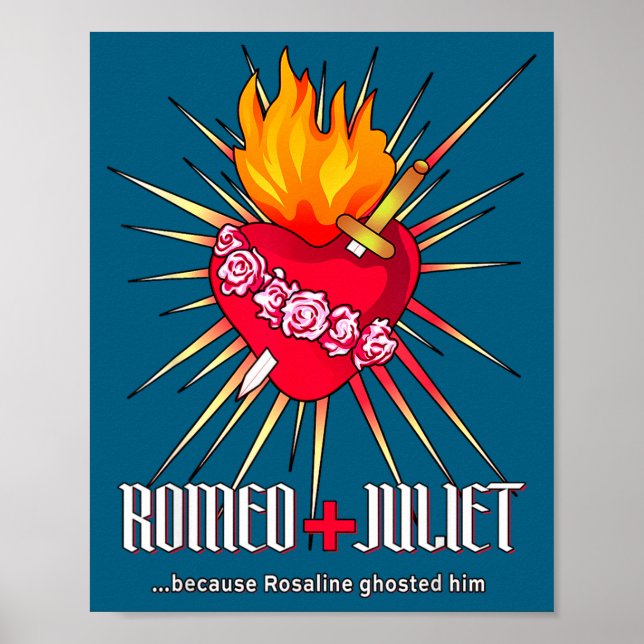 Póster Romeo And Juliet Sacred Heart, Ghosted By Rosaline (Frente)