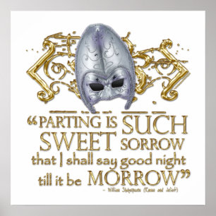 Póster Romeo & Juliet Quote (Gold Version)