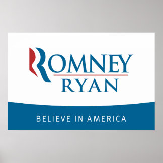 Póster Romney Ryan cree en el Poster estadounidense