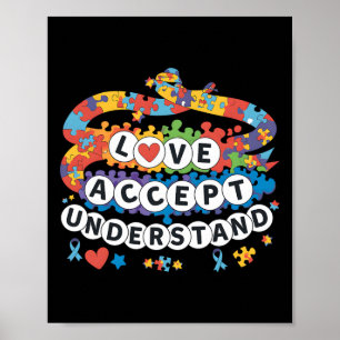 Póster Rompecabezas Autismo Sensibilización Amistad Hombr