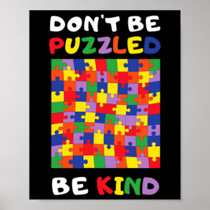 Póster Rompecabezas autista amable Conciencia del autismo