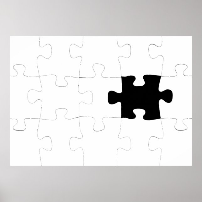 Póster Rompecabezas con Poster de piezas faltantes (Frente)