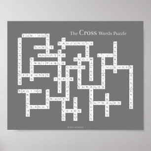 Póster Rompecabezas cruzados Rompecabezas Humor gruñón