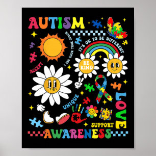 Póster Rompecabezas de Apoyo Amor Único Conciencia de Aut