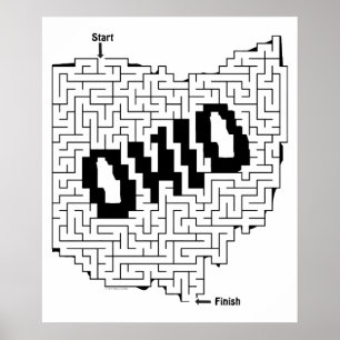 Póster Rompecabezas de Ohio Maze