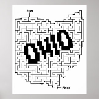 Póster Rompecabezas de Ohio Maze