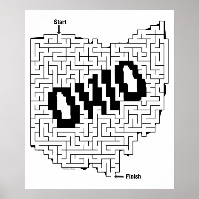 Póster Rompecabezas de Ohio Maze (Frente)