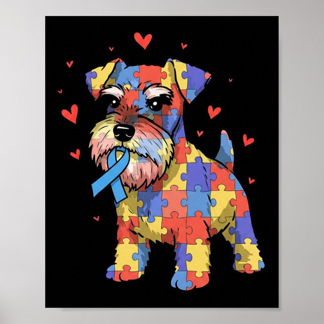 Póster Rompecabezas de Schnauzer Miniatura Perro de Conci (Frente)