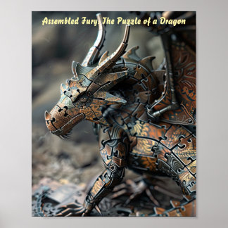 Póster Rompecabezas del Dragón Sentinel de Bronce