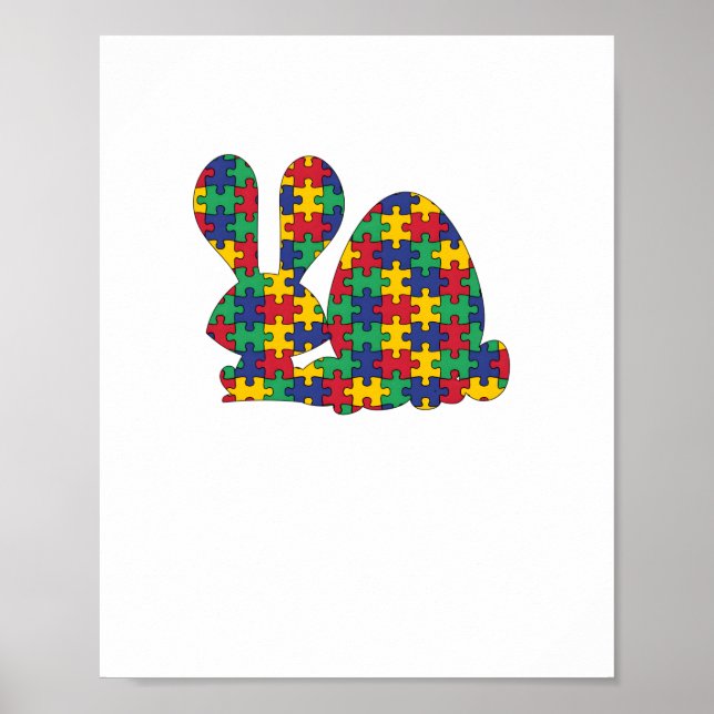 Póster Rompecabezas del rompecabezas del autismo de la co (Frente)