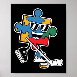 Póster Rompecabezas Hockey Hockey Hockey Autismo Sensibil