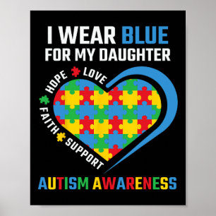 Póster Rompecabezas Llevo Azul Por Mi Hija Conciencia Del