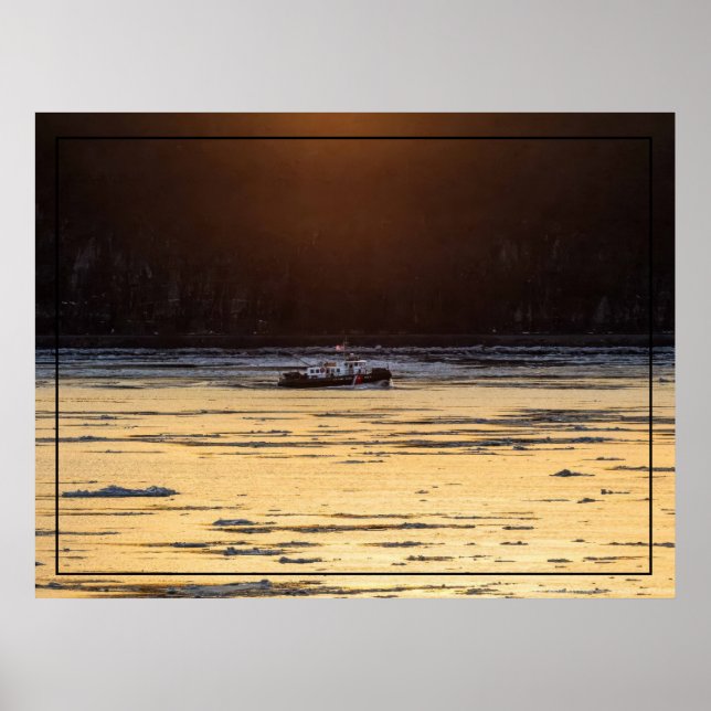 Póster Rompehielos al atardecer (Frente)