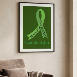 Póster Romper el estigma, conciencia de salud mental