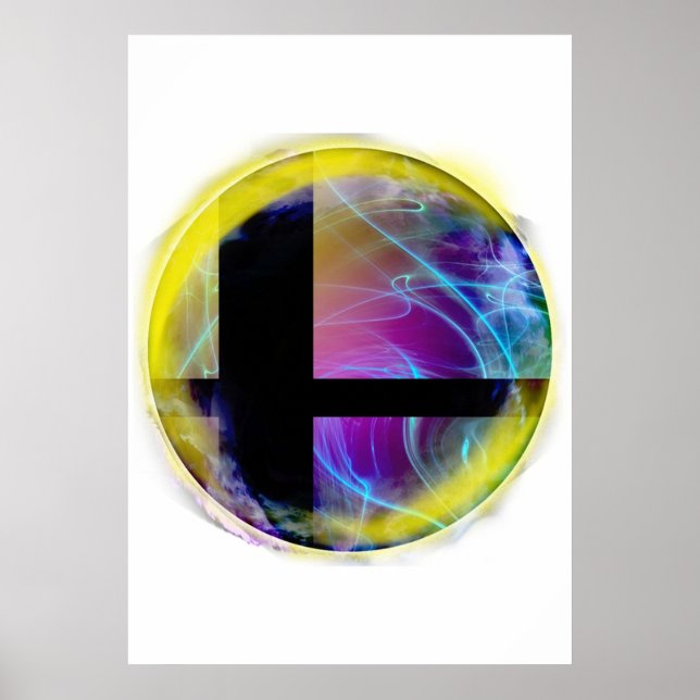 Póster Romper Emblema De Ball De Los Bros De Super Smash (Frente)