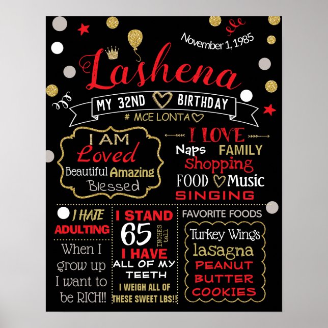 Póster Romper pastel de adultos Cartel de cumpleaños 30 (Frente)