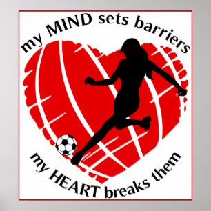 Póster Rompiendo barreras Lady Soccer Poster