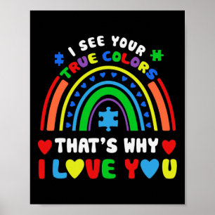 Póster Rompiendo El Arcoiris En Abril Usamos El Autismo A