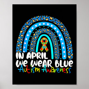 Póster Rompiendo El Arcoiris En Abril Usamos El Autismo A