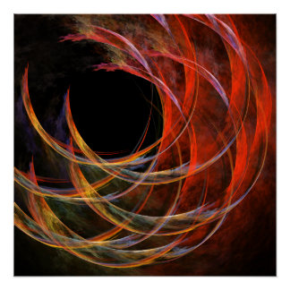Póster Rompiendo el arte abstracto del círculo