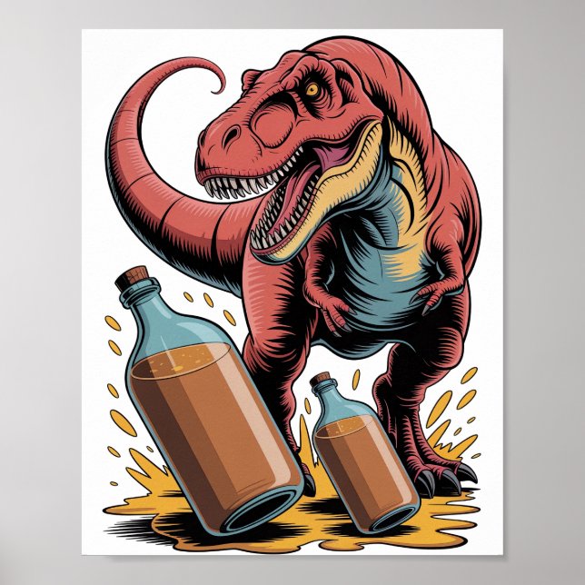 Póster Rompiendo grandes botellas (Frente)