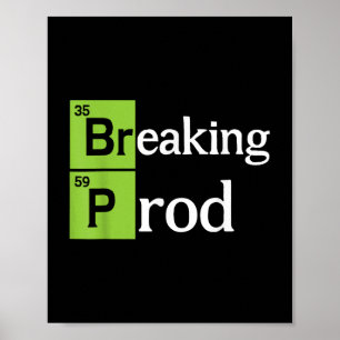 Póster Rompiendo la camiseta de Prod Funny Dev Ops.png