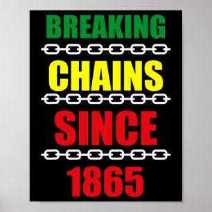 Póster Rompiendo las cadenas desde el poder negro de 1865