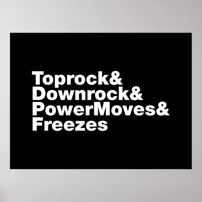 Póster Rompiendo movimientos (breakdance) (Frente)